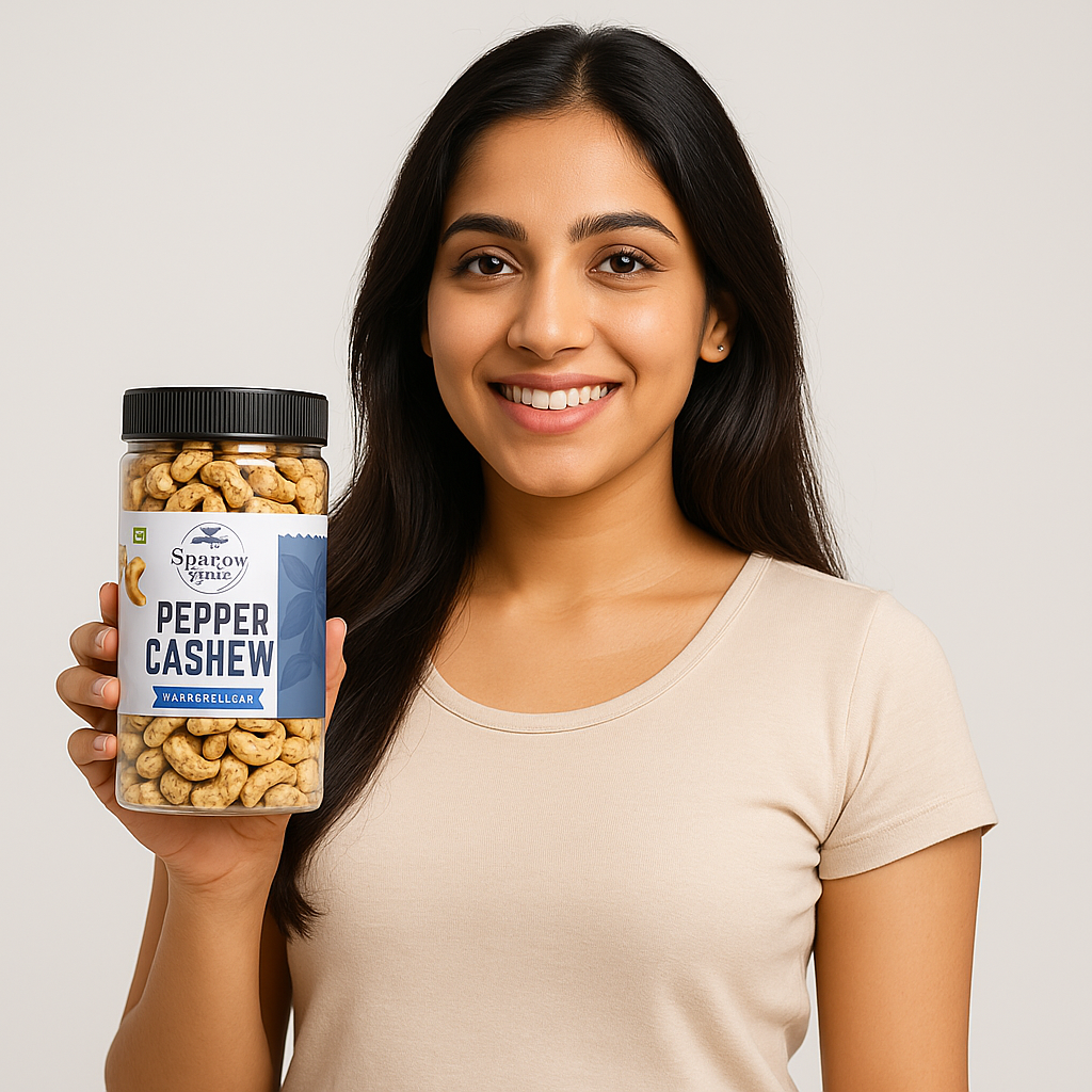 SparrowMiles Premium Pepper Cashew Luxury in Taste