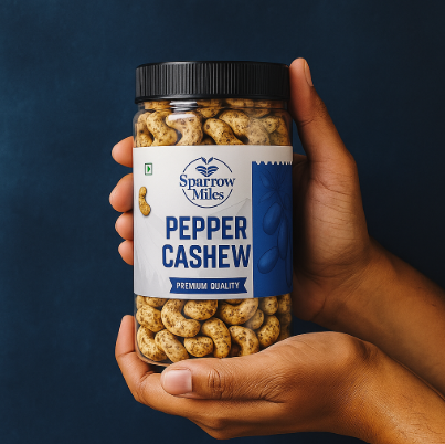 SparrowMiles Premium Pepper Cashew Luxury in Taste