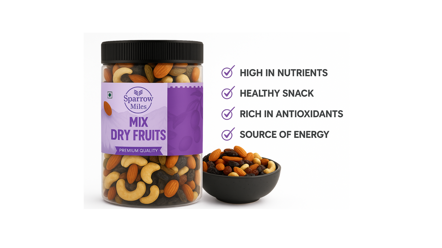 Sparrow Miles Premium Dry Fruits Mix Rich In Minerals